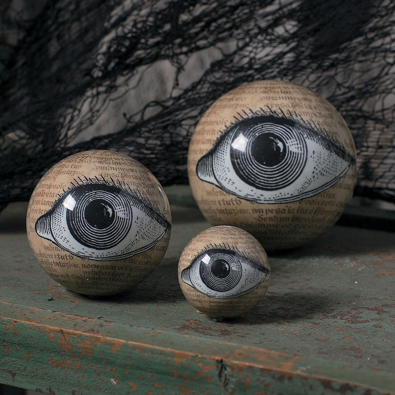 Styrofoam Eyeball Orbs Halloween Tabletop Decorations 3 1/2 Inch